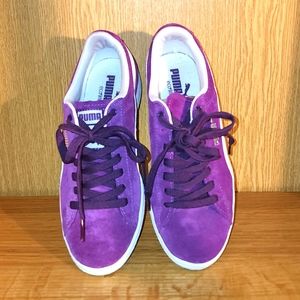 Puma Purple Suede Ladies 7.5 M Sneaker New